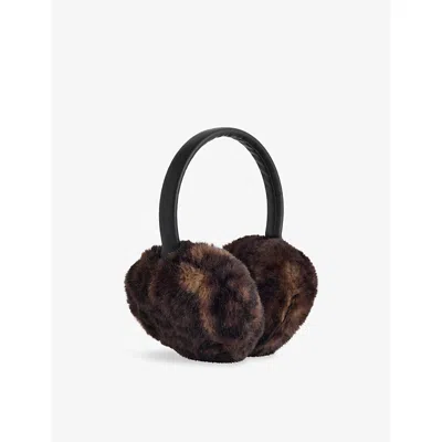 Apparis Womens Esme Leopard-print Faux-fur Earmuffs Dark Leopard In Brown