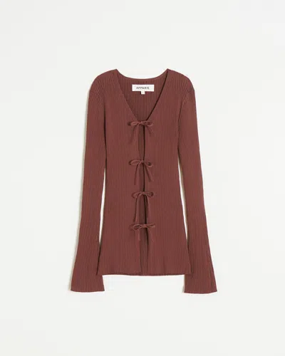 APPARIS WREN TIE CARDIGAN CLAY