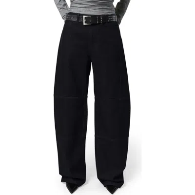 Apparis Wyatt Crop Barrel Jeans In Purple