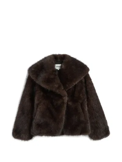 Apparis Yara Faux-fur Coat In Brown