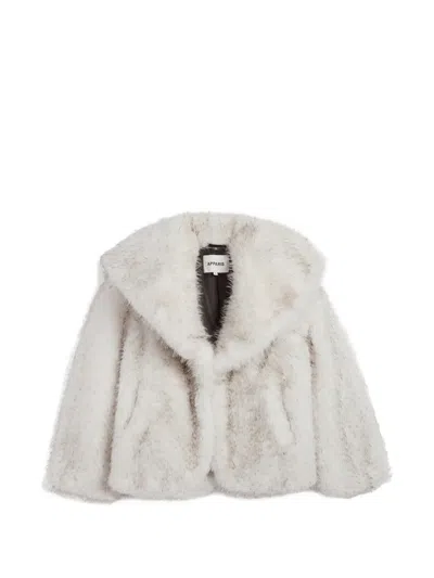 Apparis Yara Faux-fur Jacket In White