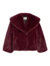 Apparis Yara Single-breasted Coat In Red