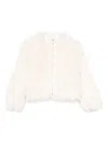 Apparis Zip-up Faux-fur Jacket In White