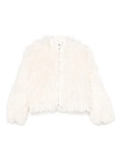 Apparis Zip-up Faux-fur Jacket In White