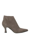 APPETITI APPETITI WOMAN ANKLE BOOTS GREY SIZE 8 GOAT SKIN