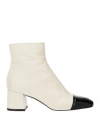 APPETITI APPETITI WOMAN ANKLE BOOTS IVORY SIZE 8 LEATHER