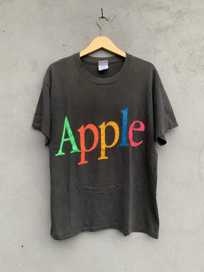 Pre-owned Apple Binding Offer  Vintage Sun Faded Tee T Shirt In Black