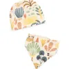 Apple Park Kids'  Organic Cotton Hat & Bib Set In Multi