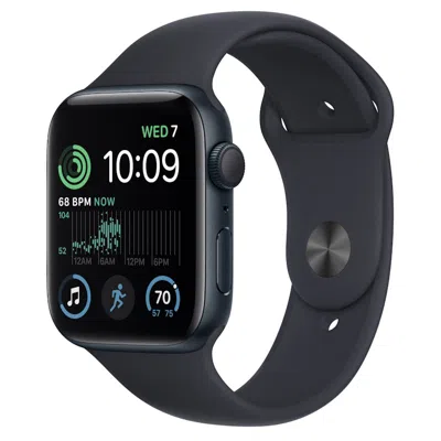Pre-owned Apple Watch Series Se Gps 44mm Midnight Aluminum With Midnight Sport Band A2723
