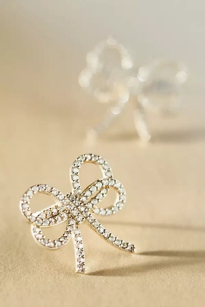 Apples & Figs Silver Ribbon Stud Earrings