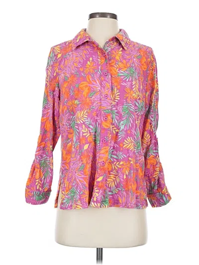 Pre-owned Appleseeds 3/4 Sleeve Blouse In Pink