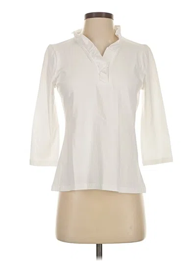Pre-owned Appleseeds 3/4 Sleeve Blouse In White