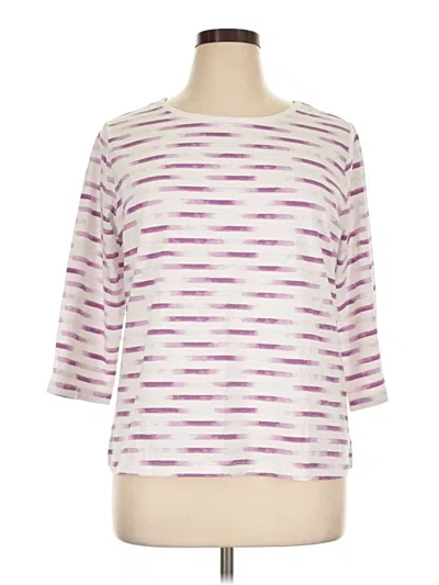 Pre-owned Appleseeds 3/4 Sleeve Top Pink Boatneck Tops