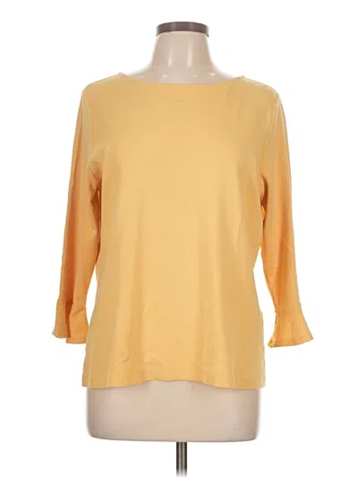 Pre-owned Appleseeds 3/4 Sleeve T-shirt In Yellow