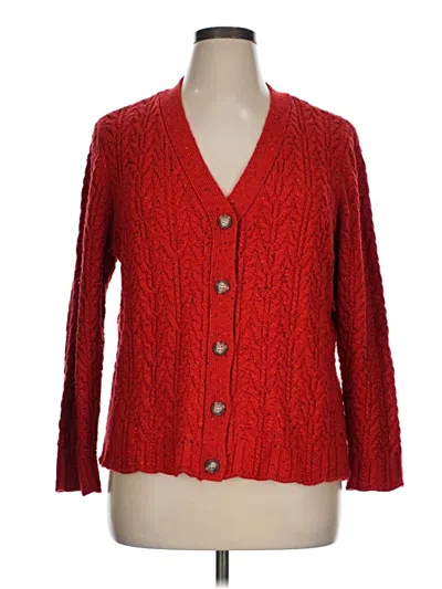 Pre-owned Appleseeds Cardigan Sweater In Red