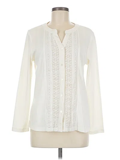 Pre-owned Appleseeds Cardigan Sweater In White