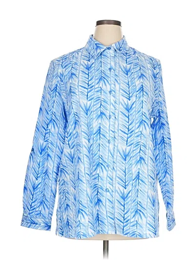 Pre-owned Appleseeds Long Sleeve Blouse In Blue