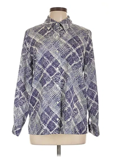 Pre-owned Appleseeds Long Sleeve Blouse In Blue
