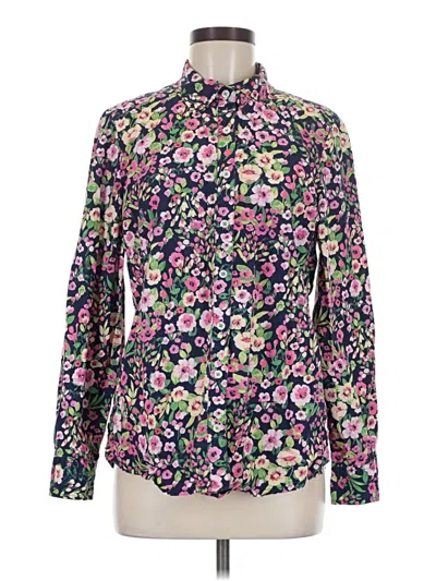 Pre-owned Appleseeds Long Sleeve Blouse In Purple
