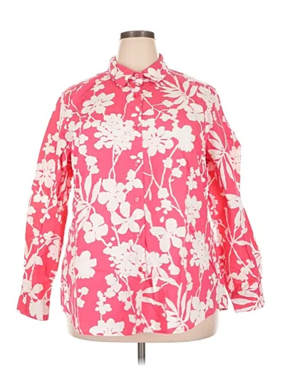 Pre-owned Appleseeds Long Sleeve Button Down Shirt In Pink