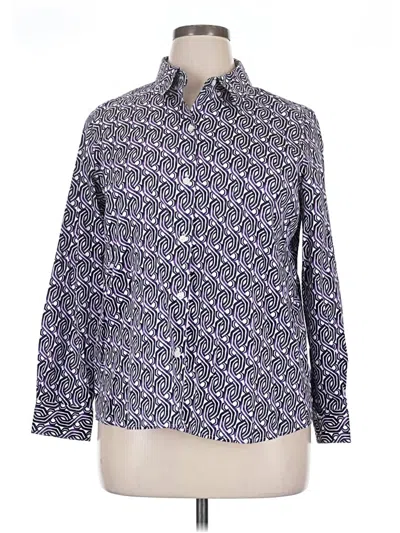 Pre-owned Appleseeds Long Sleeve Button Down Shirt In Purple