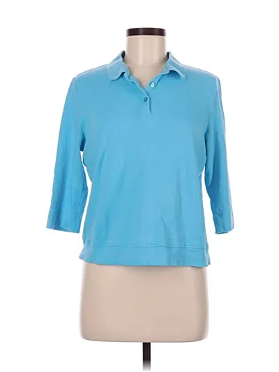 Pre-owned Appleseeds Long Sleeve Polo Shirt In Blue