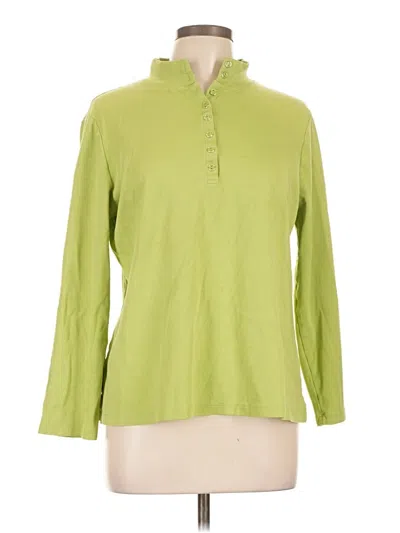 Pre-owned Appleseeds Long Sleeve Polo Shirt In Green