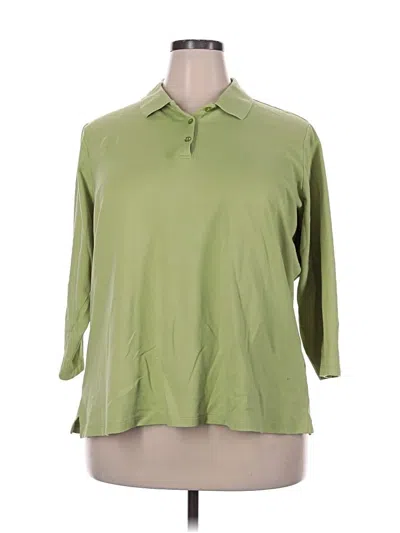 Pre-owned Appleseeds Long Sleeve Polo Shirt In Green