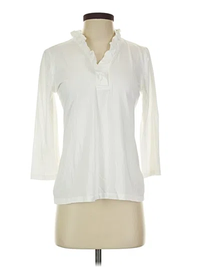 Pre-owned Appleseeds Long Sleeve Polo Shirt In Ivory