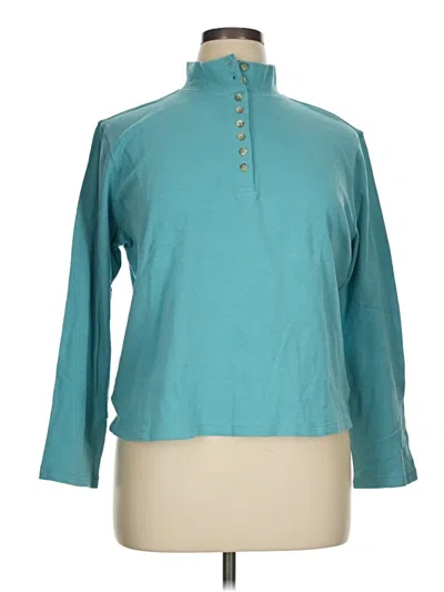 Pre-owned Appleseeds Long Sleeve Polo Shirt In Teal