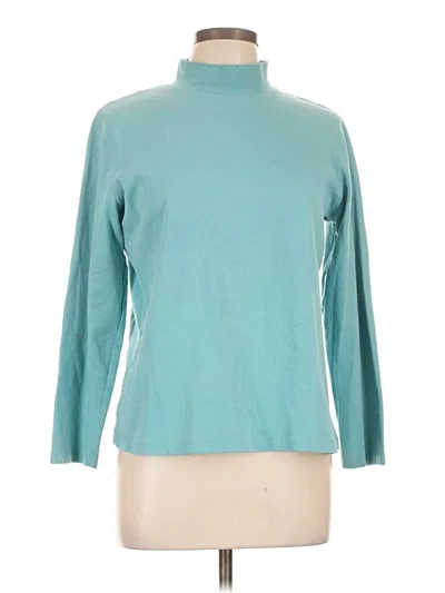 Pre-owned Appleseeds Long Sleeve Turtleneck In Teal