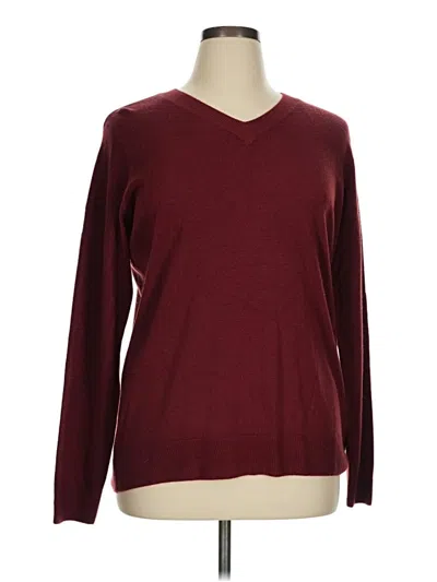 Pre-owned Appleseeds Pullover Sweater In Burgundy