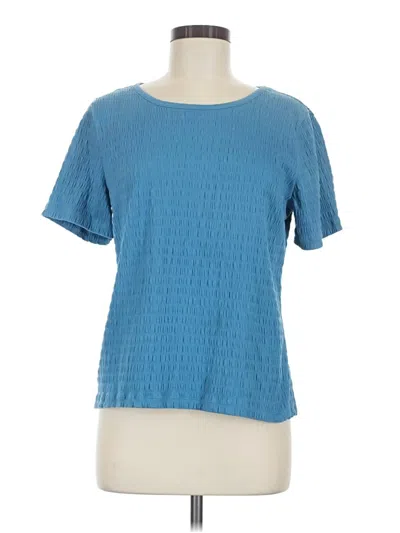 Pre-owned Appleseeds Short Sleeve Top Blue Square Neckline Tops