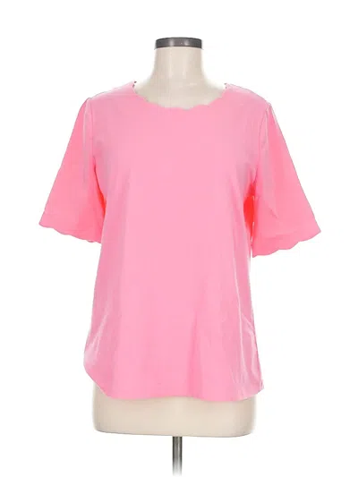 Pre-owned Appleseeds Short Sleeve Top Pink Crew Neck Tops