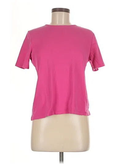Pre-owned Appleseeds Short Sleeve Top Pink Crew Neck Tops