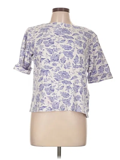 Pre-owned Appleseeds Short Sleeve Turtleneck In Purple
