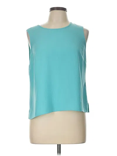 Pre-owned Appleseeds Sleeveless Top Teal Boatneck Tops