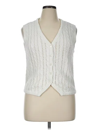 Pre-owned Appleseeds Sweater Vest In White