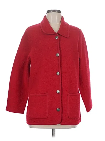 Pre-owned Appleseeds Wool Cardigan Sweater In Red