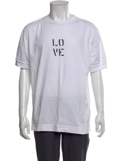 Pre-owned Applied Art Forms Graphic Print Crew Neck T-shirt In White