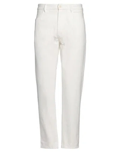 Applied Art Forms Man Jeans Ivory Size 34w-34l Cotton In White