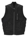 Applied Art Forms Zip-up Vest In Black