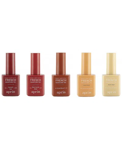 Aprés Nail Unisex 0.5oz French Manicure Gel Mumbai Ombre Set In Multi