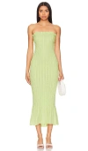 Apres Studio Kleid Ruched Strapless In Green