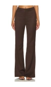 Apres Studio Wool High Waist Pant In Chocolate
