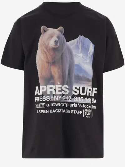 APRÈS SURF BLACK ROUND NECK PRINTED T-SHIRT