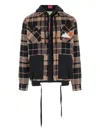 Après Surf Checked Hooded Jacket In Brown