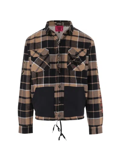 Après Surf Check-pattern Bandana-print Jacket In Brown
