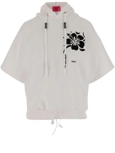 Après Surf Apres Surf Cotton Blend Sweatshirt With Logo In White
