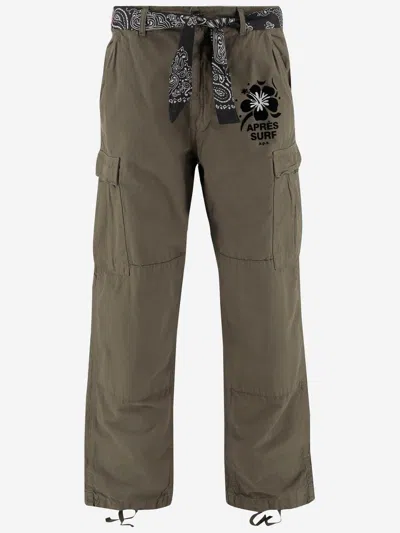 Après Surf Apres Surf Cotton Cargo Pants In Green